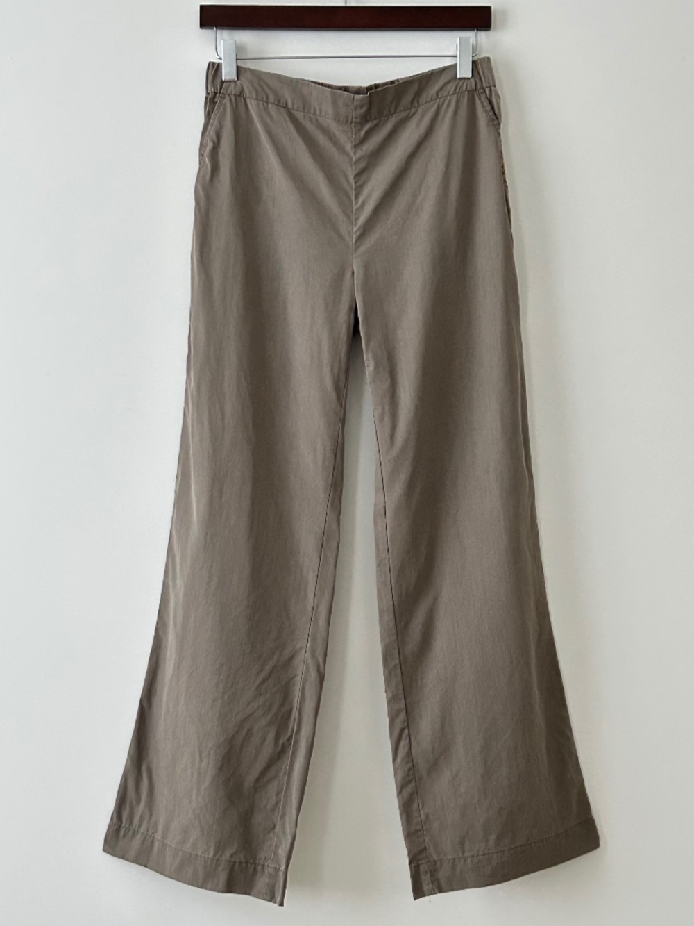 Pure J Jill Olive Green Wide Leg Tencel Pants